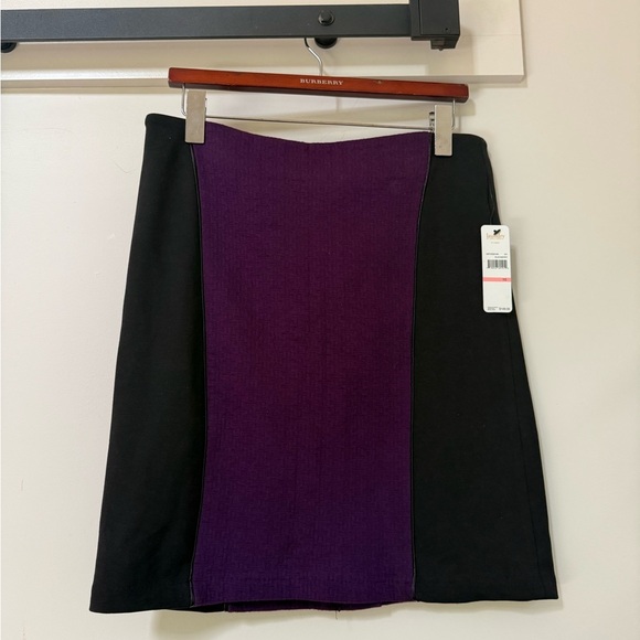 Laundry Shelli Segal Pencil Skirt Women's Size 10 Stretch Black Purple - Picture 1 of 7